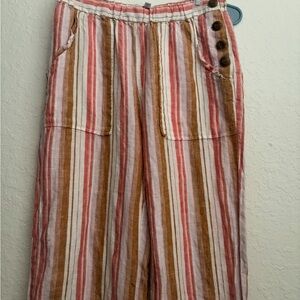 Joie Multicolor Striped Wide Leg Pants size small